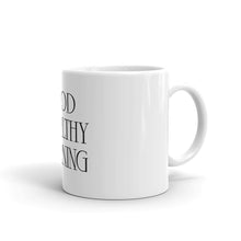 Load image into Gallery viewer, Good Wealthy Morning White Glossy Mug (Black)
