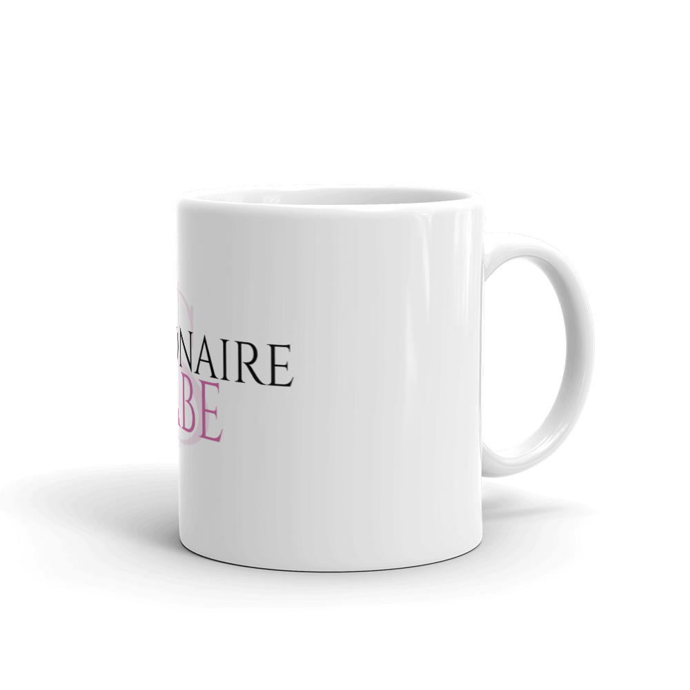 Billionaire Babe White Glossy Mug (Pink)
